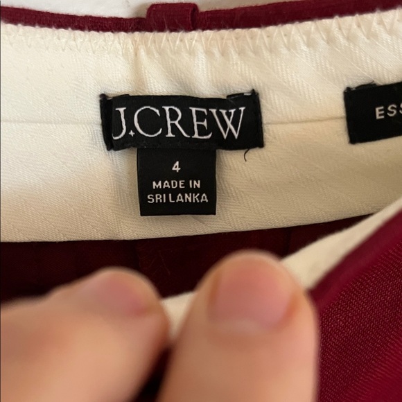 J.Crew Red Linen Women's Pants - Picture 3 of 5